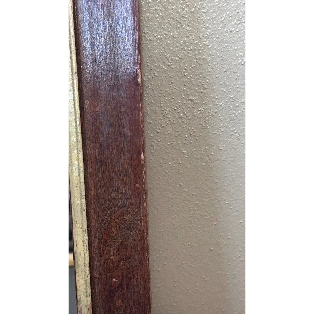 Laura Ashley Eyewear Wood Frame‎ Countertop Mirror Gold Trim Vintage Display